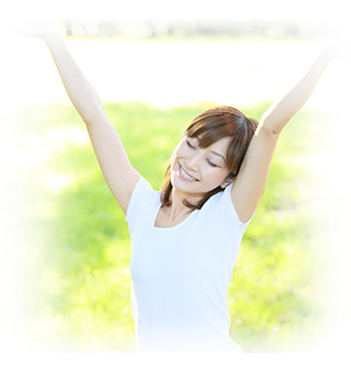 喜ぶ女性